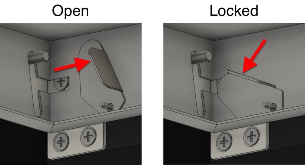 Bench locking plate