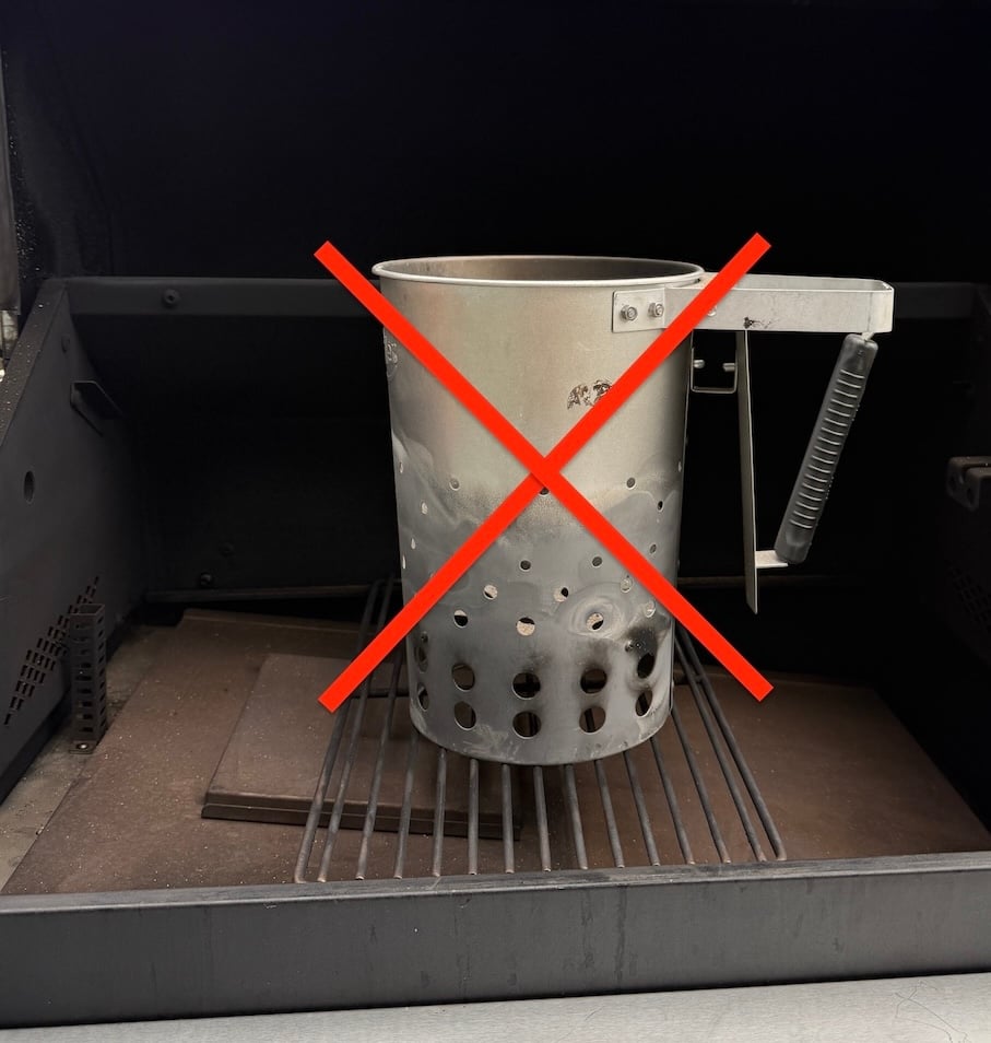 Do not light charcoal in the S1